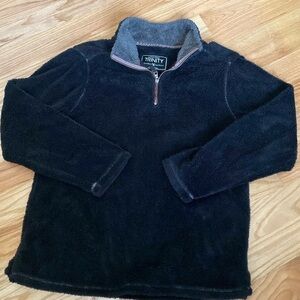 TRINITY plush fleece 1/4 zip pullover sweater Fleece Mens L cozy warm super soft